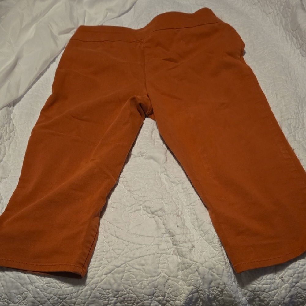 croft & barrow burnt orange capri leggings - Picture 6 of 12